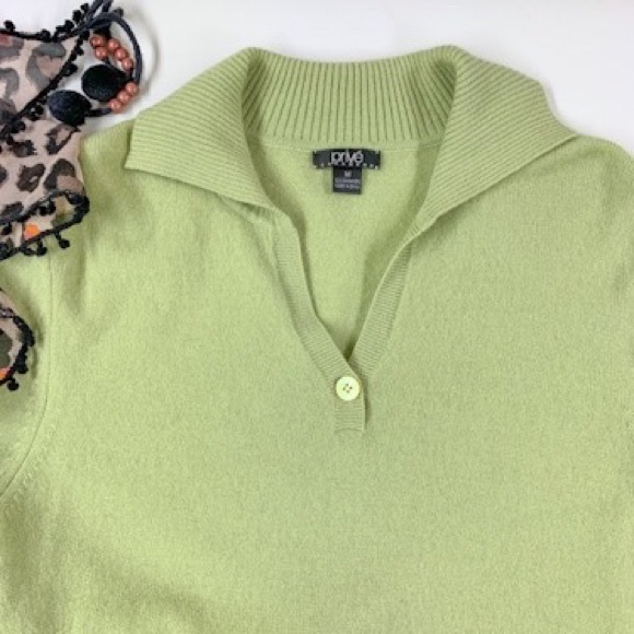 Prive 100% Cashmere Pullover Sweater, V Cowl Neck - Picture 4 of 8